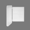 Recessed Metal Framed Medicine Cabinet With Mirror And Adjustable Shelves Wall Mirror With Storage For Bathroom - White - Image 5