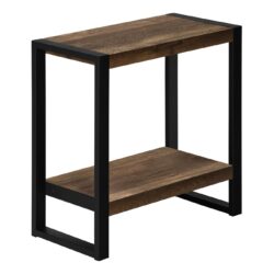 Accent Table, Side, End, Nightstand, Lamp, Living Room, Bedroom, Industrial - Brown