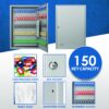150 Key Adjustable Key Cabinet With Key Lock - Gray - Image 8