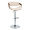 Curvo - Mid-Century Modern Adjustable Barstool With Swivel (Set of 2) - Walnut / Cream - Image 2