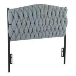 Braided Matisse - Twin Size Headboard - Black / Blue