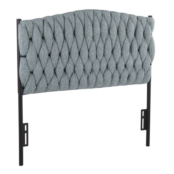 Braided Matisse - Twin Size Headboard - Black / Blue