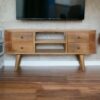 Rounded Entertainment Unit - Oak - Image 9