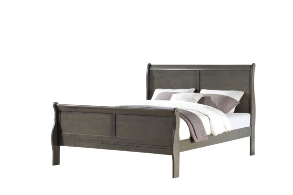 Louis Philippe - Eastern King Bed - Dark Gray