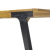 Acacia Wood Patio Dining Table, 69"L Rectangle Outdoor Table - Teak / Black - Image 13