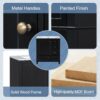 30" Bathroom Vanity With Sink, 1 Door With Shelf And 3 Drawers, Soft Close Door - Black - Image 6