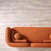 Donna - Japandi Style Boucle Sofa - Brown / Burnt Orange / Orange - Image 11