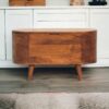 Rounded Lid Up Blanket Box - Chestnut - Image 10