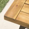 Blossom - Acacia Wood Outdoor Bench With Slat Design - Rustic - Image 6