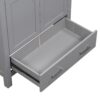 Bathroom Vanity With Single Sink, Combo Cabinet Undermount Sink, Bathroom Storage Cabinet With Two Doors And A Drawer, Soft Closing, Multifunctional Storage, Solid Wood Frame - Gray - Image 19