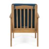 Casa Acacia Wood Club Chair (Set of 2) With Weather Resistant Cushions - Brown / Dark Teal - Image 8