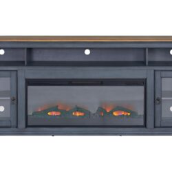 Americana - 86 In Fireplace TV Stand For TVs Up To 95" - Blue