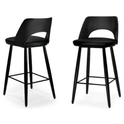 Callie - Counter Height Stool (Set of 2) - Black