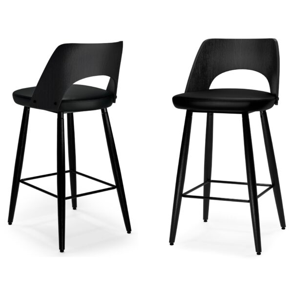 Callie - Counter Height Stool (Set of 2) - Black