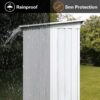 Garden Sheds 5Ftx4Ft Outdoor Storage Sheds White / Yellow - Image 4