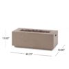 Modern Outdoor 40, 000 Btu Rectangular Concrete Propane Fire Pit - Dark Gray - Image 3