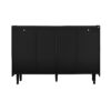 Sideboard Buffet Cabinet With Doors And Unique Panel Styling - Black / Red - Image 24