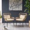 Contemporary Bohemian Southport - Club Chair With Water Resistant Cushions - Brown / Beige - Image 2