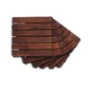30 Piece Interlocking Deck Tiles Striped Pattern, Square Acacia Hardwood Outdoor Flooring For Patio, Bancony, Pool Side - Brown - Image 47