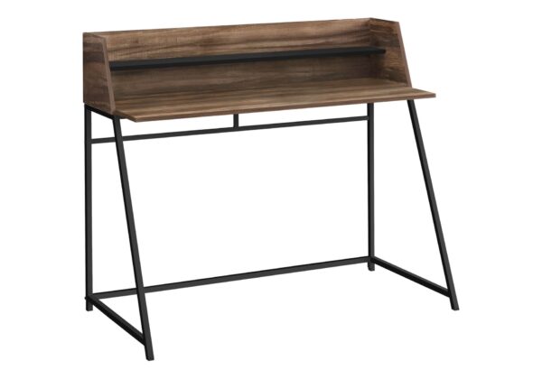Computer Desk For Home Office, Laptop, Storage Shelves, Contemporary Versatile Placement - Brown