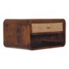 Wall Mounted Open Woven Bedside Table - Chestnut - Image 9