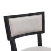Counter Stools (Set of 2), Upholstered Counter Height Bar Stools With Comfy Back, Solid Rubber Wood Frame, Backrest, Footrest, Armless Barstools For Home Bar, Kitchen Counter - Beige / Black - Image 14