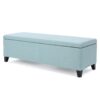 Contemporary Storage Ottoman With Extra Seating Functionality - Light Blue - Image 2