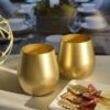 Leadingware Metallic Plastic Wine Glasses (Set of 4), Bpa Free, Unbreakable, 18Oz - Gold - Image 5