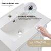 Modern Small Bathroom Vanity Cabinet With Ceramic Basin, Ample Storage, 1 Soft-Close Door - White - Image 9