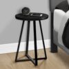 Accent Table, Side, Round Contemporary & Modern - Black - Image 4