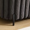 Charcoal Faux Fur Flip Top Storage Bench With Metal Legs, Wide Bed End Stool Foot Rest - Charcoal - Image 6