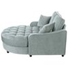Modern Chaise Lounge Sofa Bed Upholstered Sofa Couch With Tufted Seat And Detachable Pillows For Living Room - Misty Green - Image 16