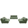 Stylish Modular Chenille Fabric Living Room Sofa With 70 Degree Reclined Backrest And Cylindrical Pillows - Green - Image 9