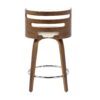 Cosini - Mid-Century Modern Counter Stool With Swivel (Set of 2) - Walnut / Cream - Image 5