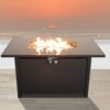 Rectangle Fire Pit, Fuel Versatility - Black - Image 4