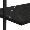Bookshelf, Bookcase, Etagere, Ladder, 5 Tier, For Office, Marble Look Contemporary & Modern - Black - Image 6