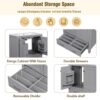 Bathroom Vanity With Single Sink, Combo Cabinet Undermount Sink, Bathroom Storage Cabinet With Two Doors And A Drawer, Soft Closing, Multifunctional Storage, Solid Wood Frame - Gray - Image 6