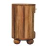 Soba - Ball Open Slot Bedside Table - Light Brown - Image 4