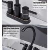 Elegant 2 Handle Bathroom Faucet With 360 Degree High Arc Swivel, Stainless Steel - Oil Rubbed Bronze - Image 4