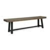 Cloud - Outdoor Bench With Acacia Wood Frame And Slat Panel Design (Set of 2) - Sandblast Gray / Black - Image 9