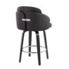 Dahlia - Contemporary Counter Stool With Round Footrest (Set of 2) - Black - Image 4