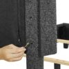 King Size Squares Upholstered Platform Bed - Gray - Image 7