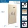 0.82 Cubic Ft Left Open Biometric Wall Safe - Image 9