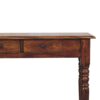 Turned Legs 3 Drawer Console - Brown - Image 4