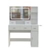 40.95" Newly Designed Smart Mirror Dressing Table With Drawers And Storage Cabinet, Dressing Table With Dressing Pad For Bedroom, Dressing Room - White - Image 19