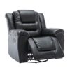 360° swivel And Rocking Home Theater Recliner Manual Recliner Chair With Wide Armrest For Living Room - Black - Image 11