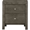 Chic Transitional Drawers Nightstand - Gray - Image 2
