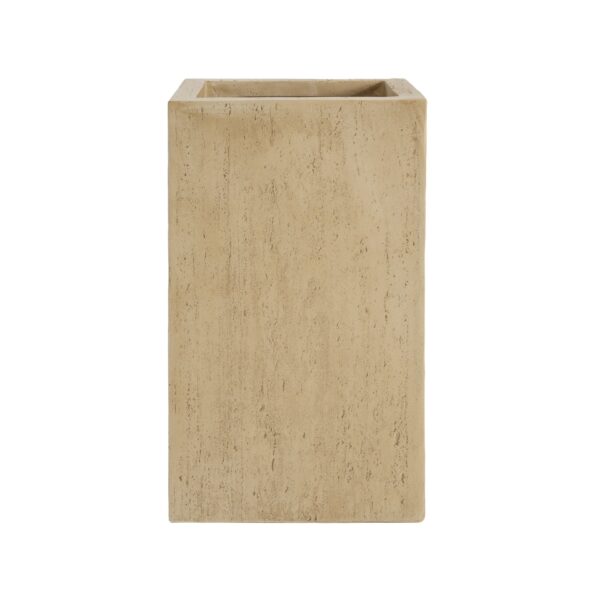 Handmade Planter Box, Travertine - Antique Brown