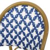 Elegant French Bistro Chair Set With Durable Aluminum Frame And Polyethylene Rattan - White / Navy - Image 11
