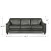 Belfast-Top Grain Leather Sofa Couch - Gun Ash - Image 7